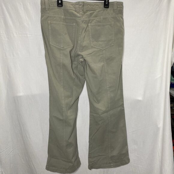 AEROPOSTALE Pants Low Rise Wide Flare Flap Pockets Womens 14 Light Army Green - Picture 2 of 11